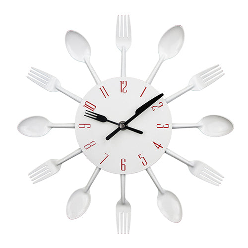 Modern Kitchen Wall Clock Sliver