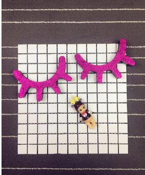 Nordic Style Cute Wood 3D Eyelash Wall Sticker