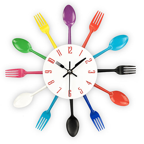 Modern Kitchen Wall Clock Sliver