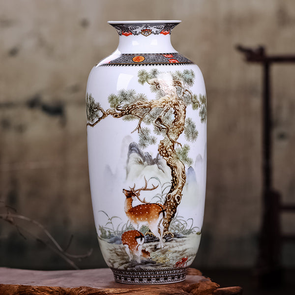 Jingdezhen Ceramic Vase - Vintage Chinese Style