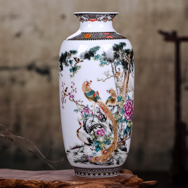 Jingdezhen Ceramic Vase - Vintage Chinese Style