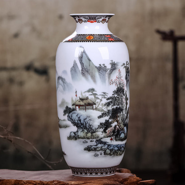 Jingdezhen Ceramic Vase - Vintage Chinese Style