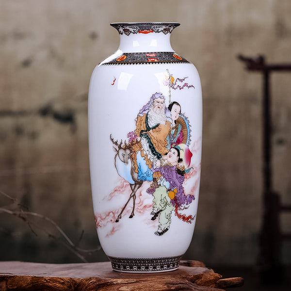 Jingdezhen Ceramic Vase - Vintage Chinese Style