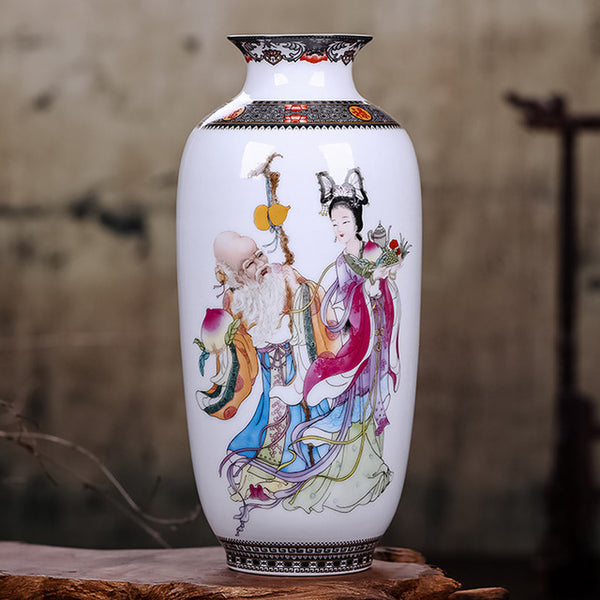 Jingdezhen Ceramic Vase - Vintage Chinese Style