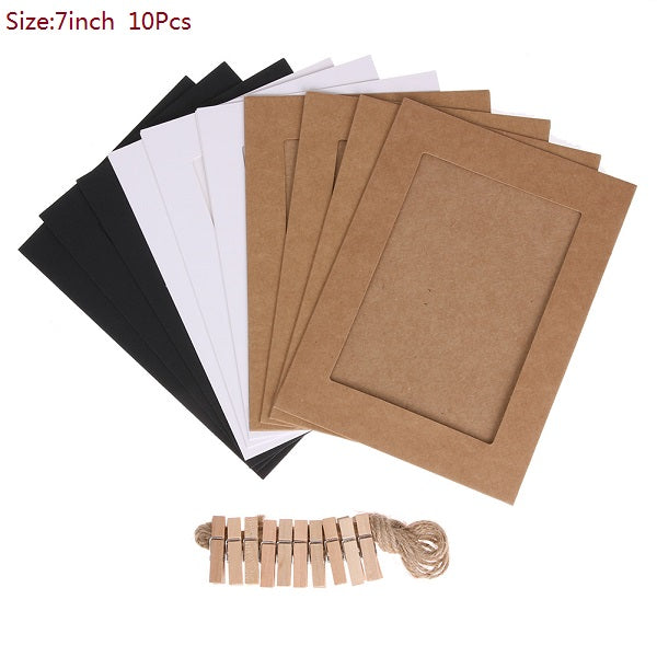 4/6/7Inch DIY Kraft Paper Photo Frames