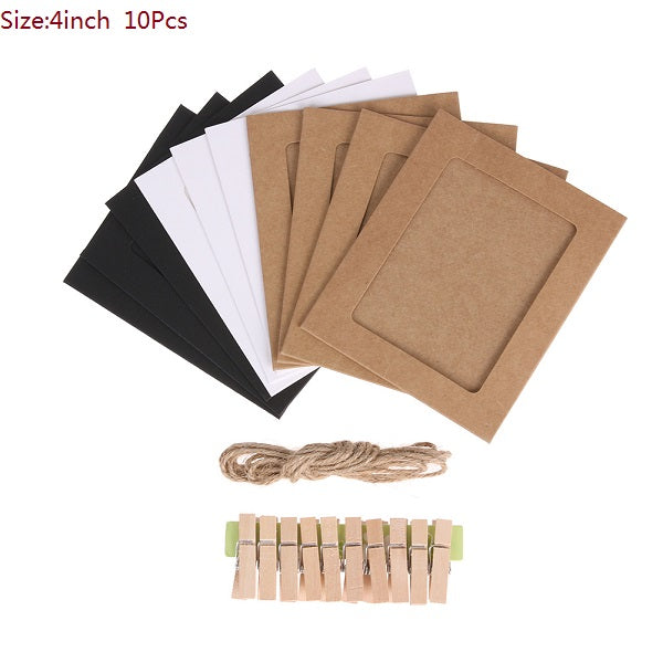 4/6/7Inch DIY Kraft Paper Photo Frames