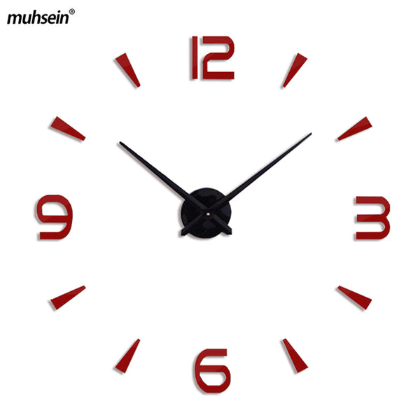 Acrylic Metal Mirror Big Wall Watches